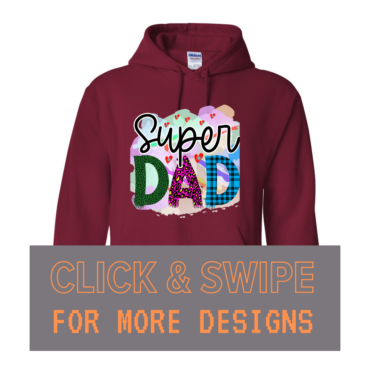 ADULT Unisex Hoodie DAD FATHER'S DAY Custom Design