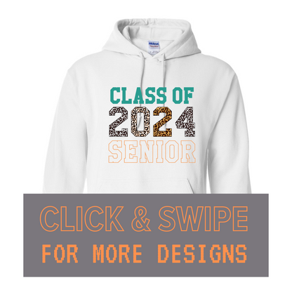 ADULT Unisex Hoodie GRADUATION SENIOR 2024 Custom Design