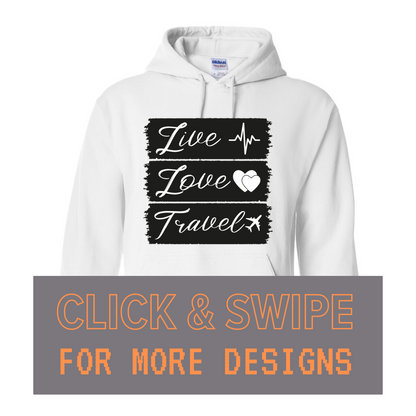 ADULT Unisex Hoodie TRAVEL Custom Design