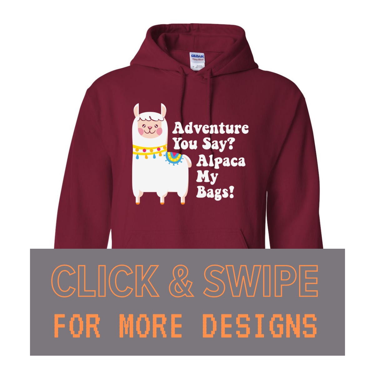 ADULT Unisex Hoodie TRAVEL Custom Design