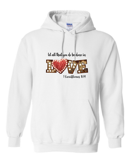 ADULT Unisex Hoodie VALENTINE'S DAY Custom Design