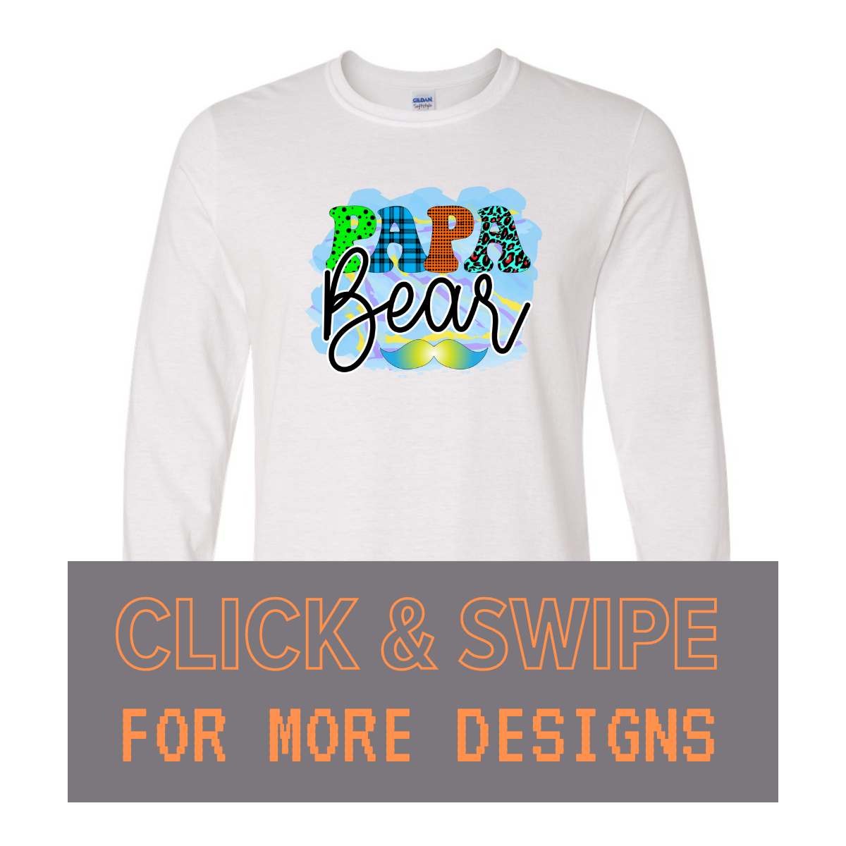 ADULT Unisex Long Sleeve T-Shirt DAD FATHER'S DAY Custom Design