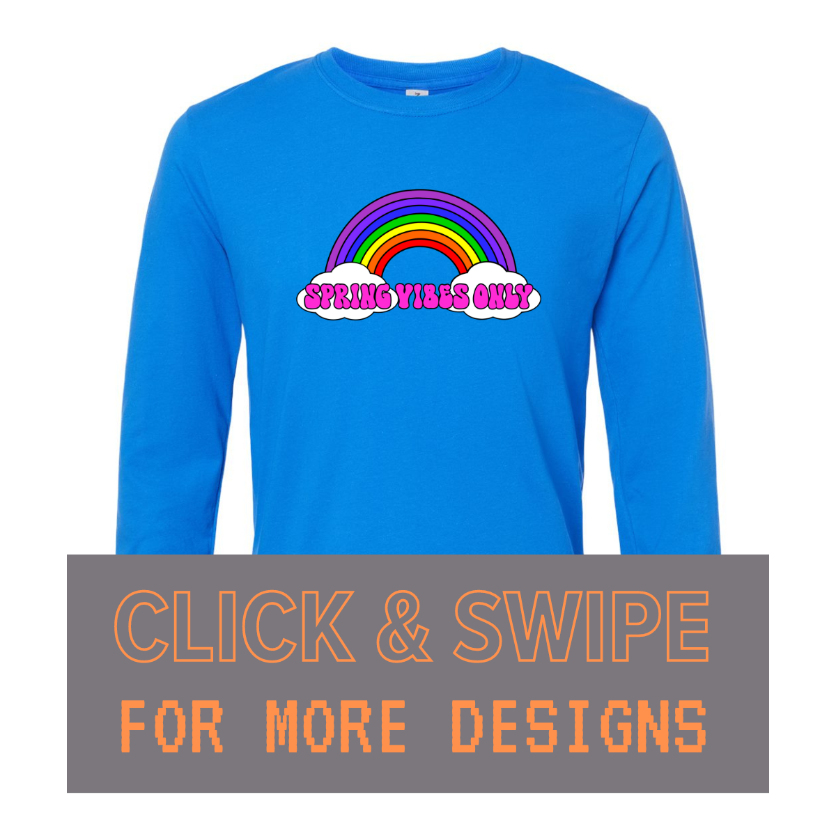 ADULT Unisex Long Sleeve T-Shirt SPRING Custom Design