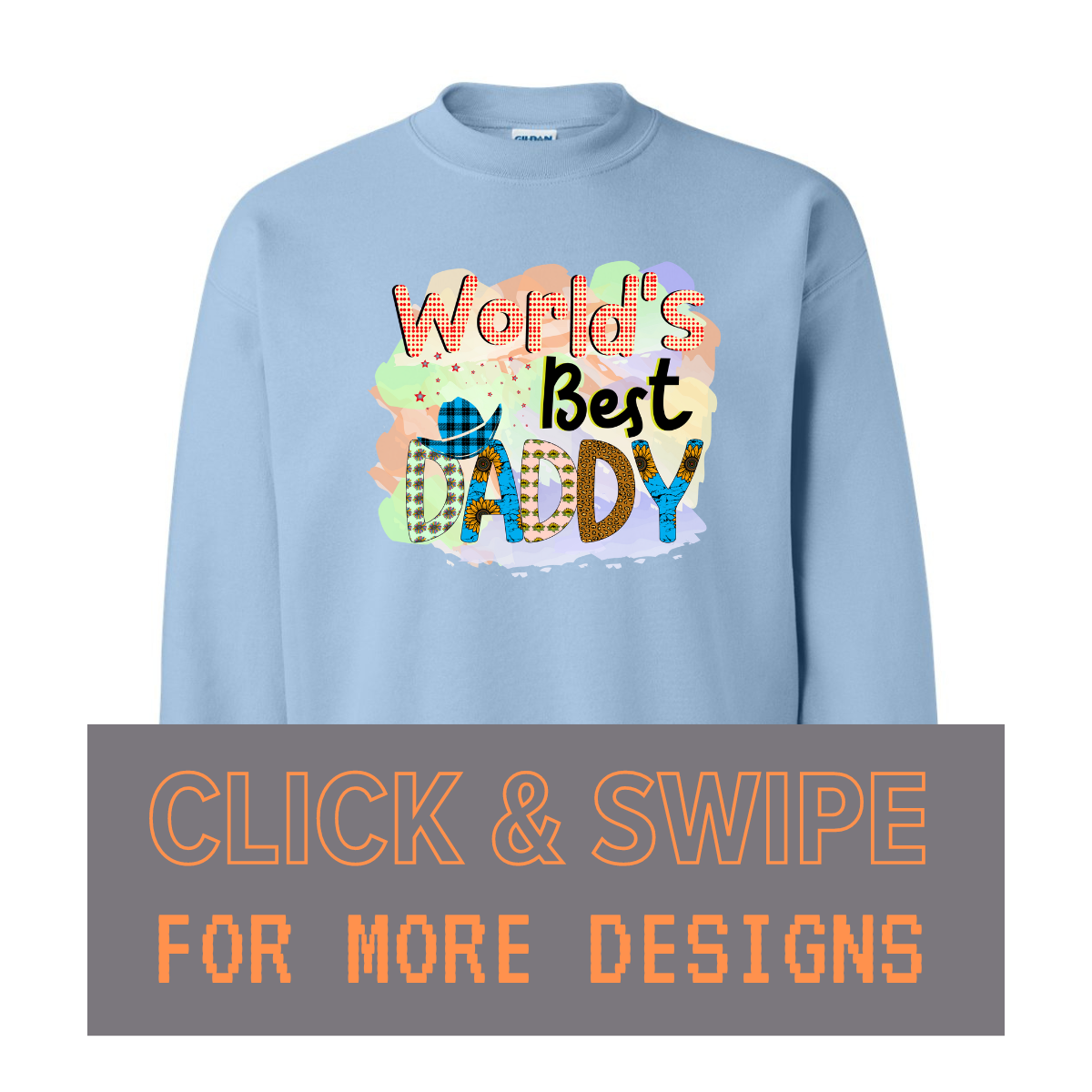 ADULT Unisex Sweatshirt DAD FATHER'S DAY Custom Design