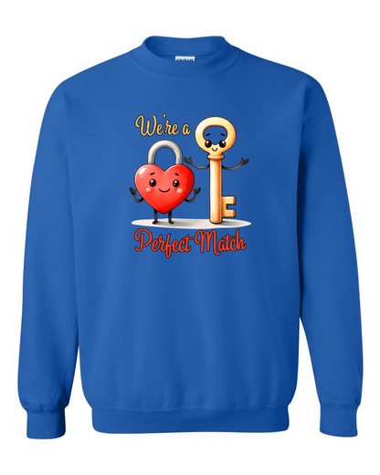 ADULT Unisex Sweatshirt VALENTINE'S DAY FOOD COUPLE Custom Design