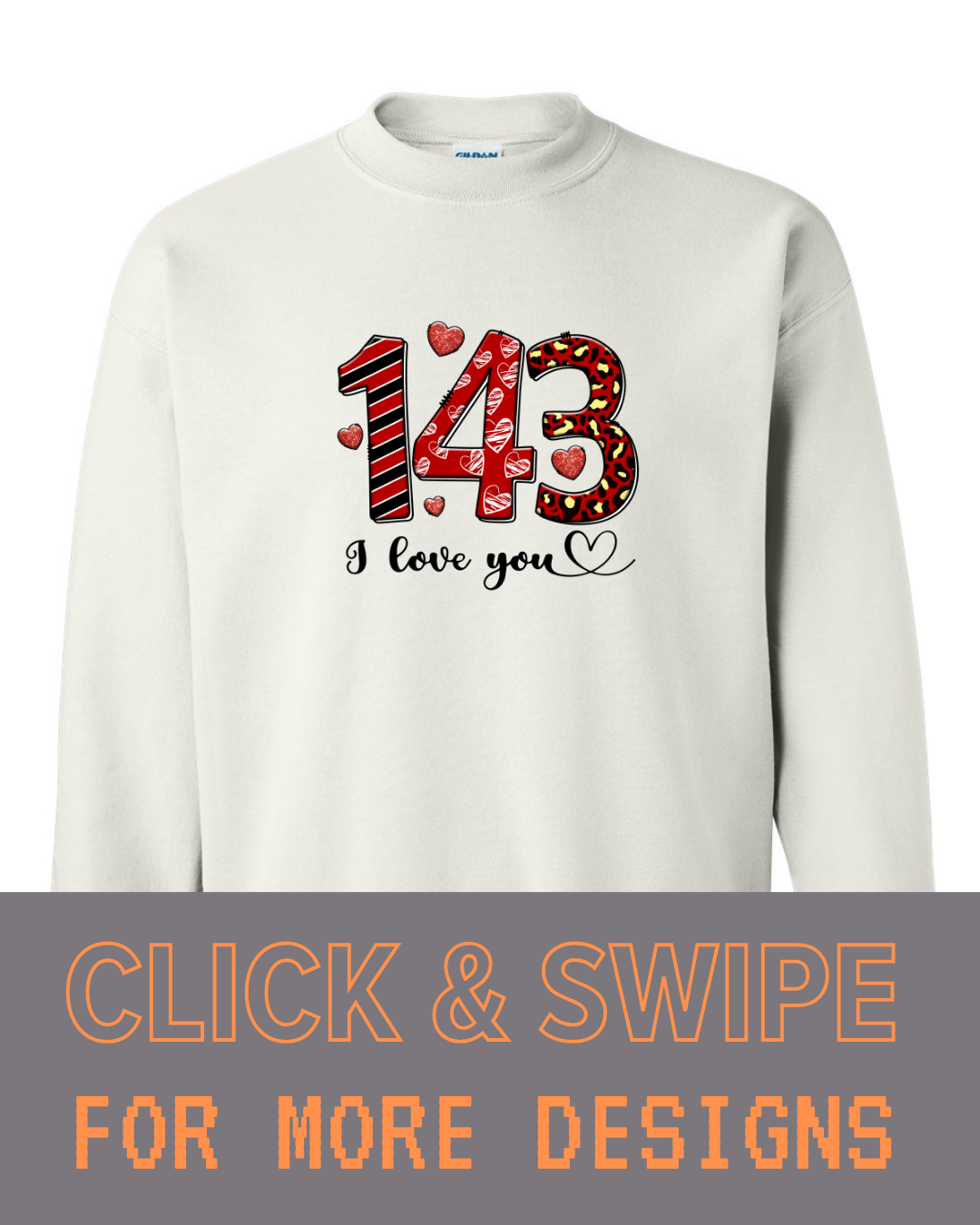 ADULT Unisex Sweatshirt VALENTINE'S DAY Custom Design