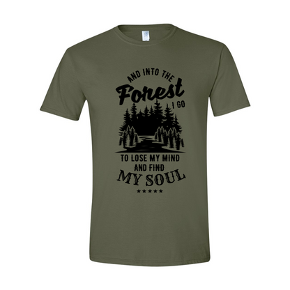 ADULT Unisex T-Shirt CAMA004 AND INTO THE FOREST