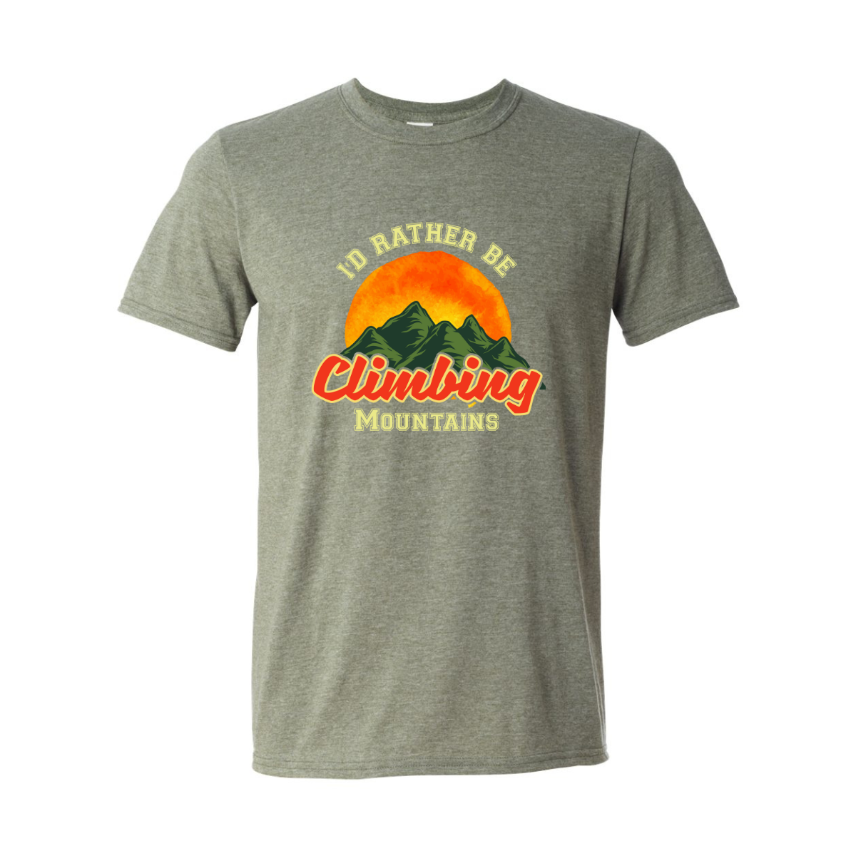 ADULT Unisex T-Shirt CAMA023 I'D RATHER BE CLIMBING MOUNTAINS