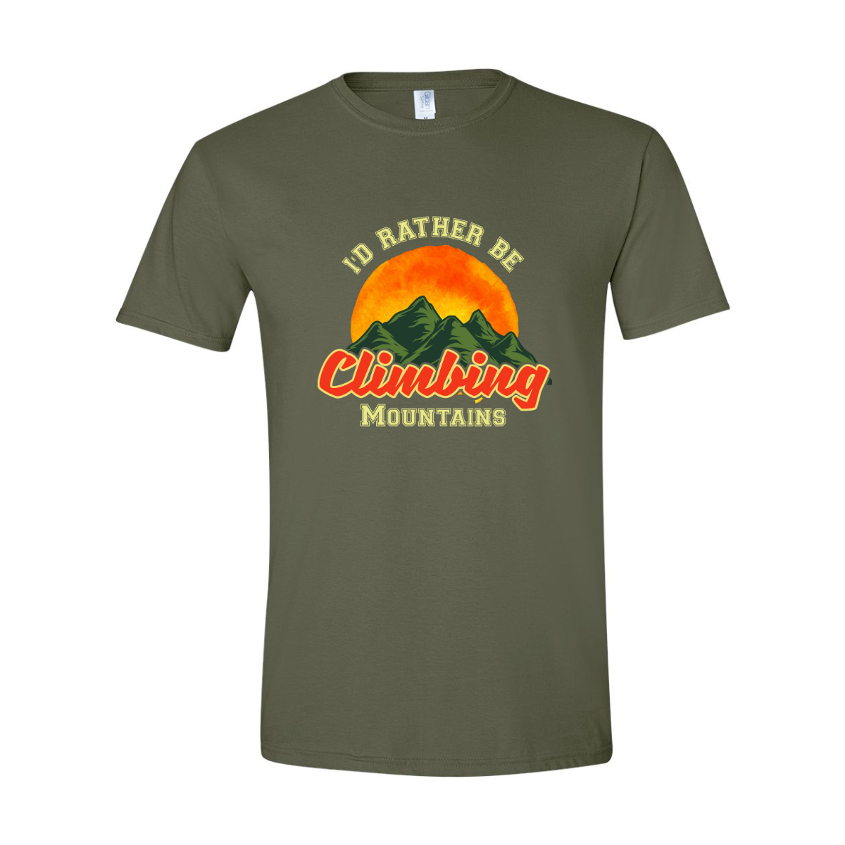 ADULT Unisex T-Shirt CAMA023 I'D RATHER BE CLIMBING MOUNTAINS