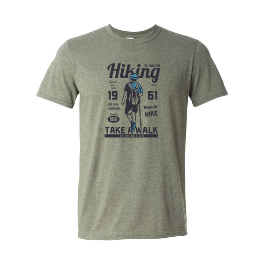 ADULT Unisex T-Shirt CAMA027 IT'S TIME FOR HIKING