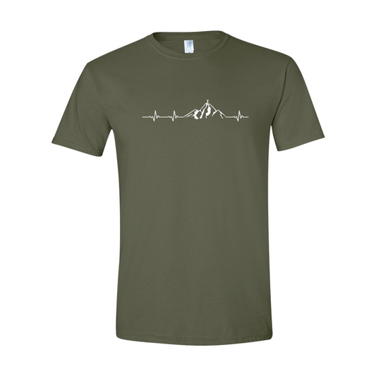 ADULT Unisex T-Shirt CAMA030 MOUNTAIN HEARTBEAT