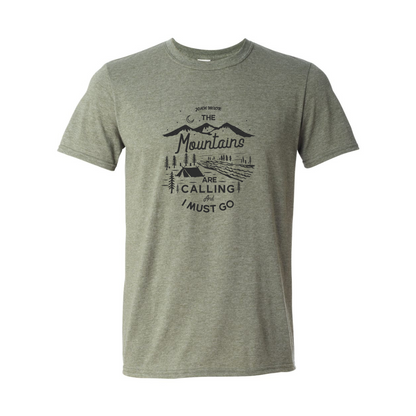 ADULT Unisex T-Shirt CAMA041 THE MOUNTAINS ARE CALLING