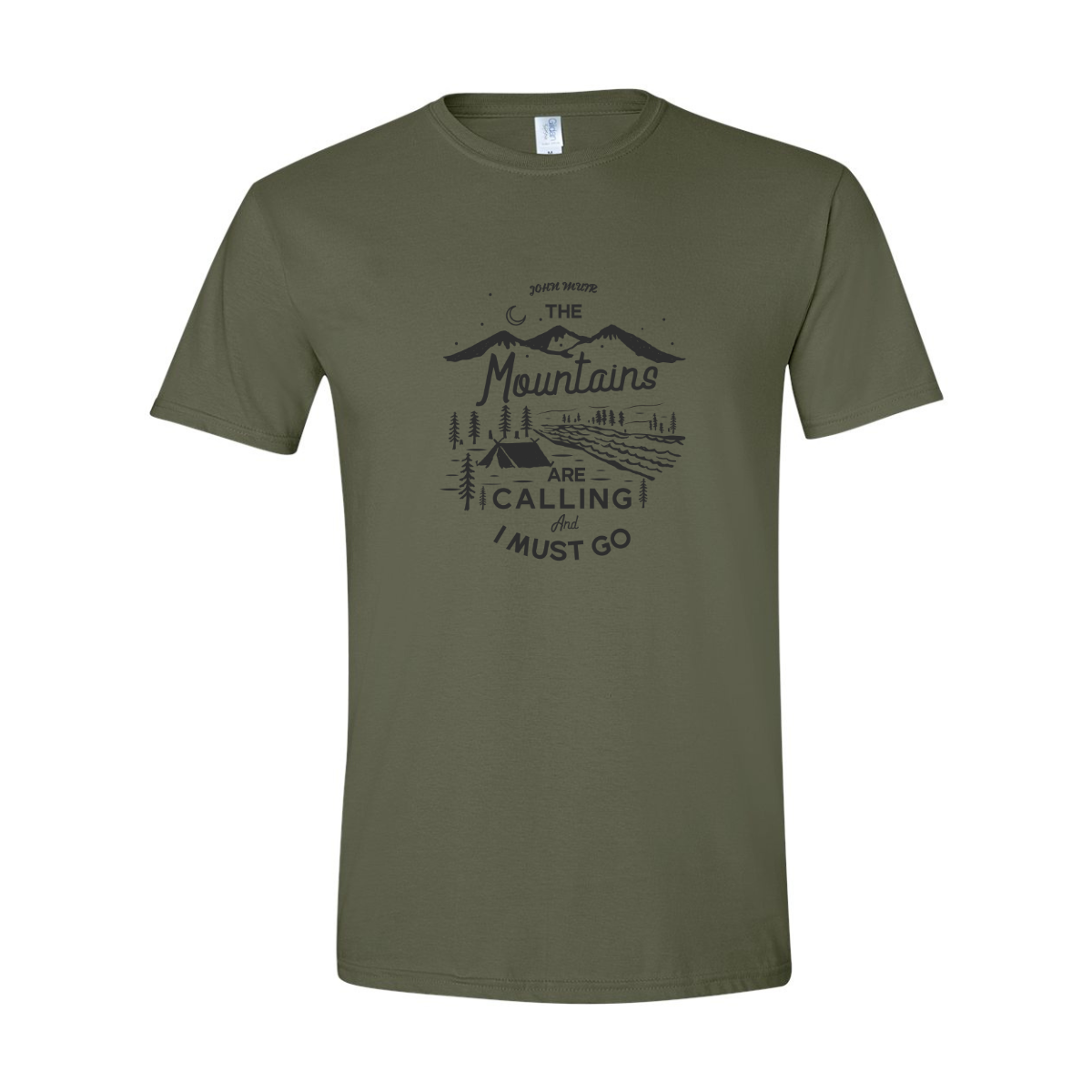 ADULT Unisex T-Shirt CAMA041 THE MOUNTAINS ARE CALLING