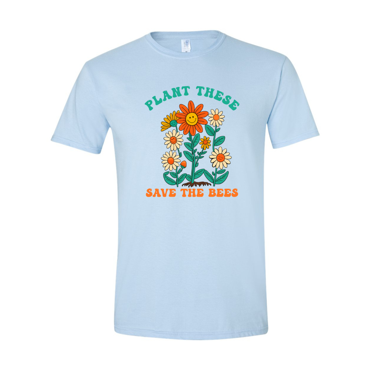 ADULT Unisex T-Shirt EDAA017 PLANT THESE SAVE THE BEES