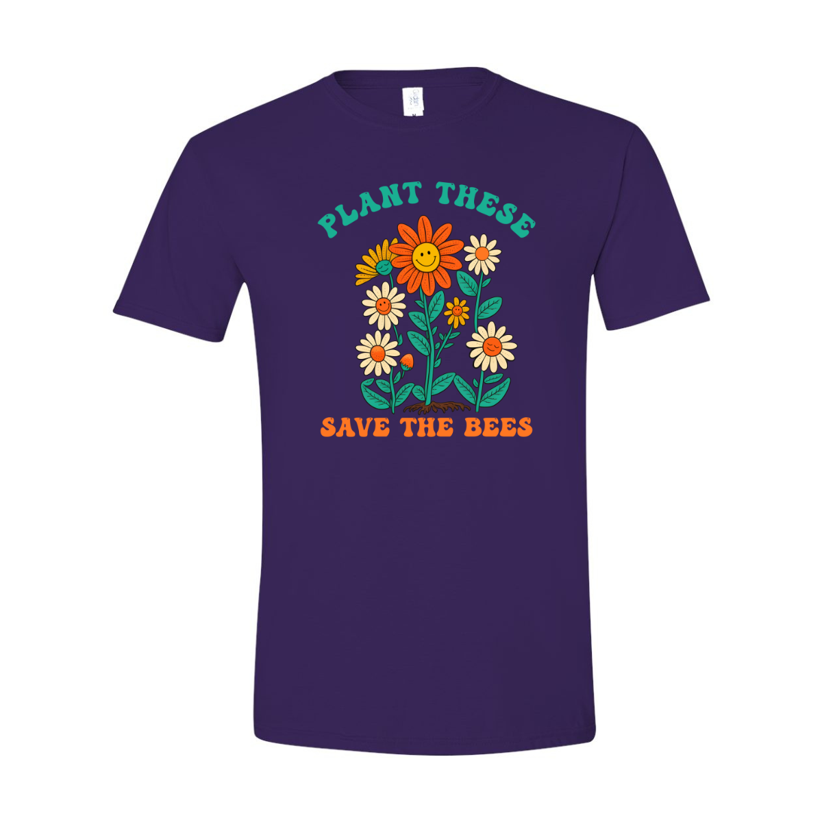 ADULT Unisex T-Shirt EDAA017 PLANT THESE SAVE THE BEES