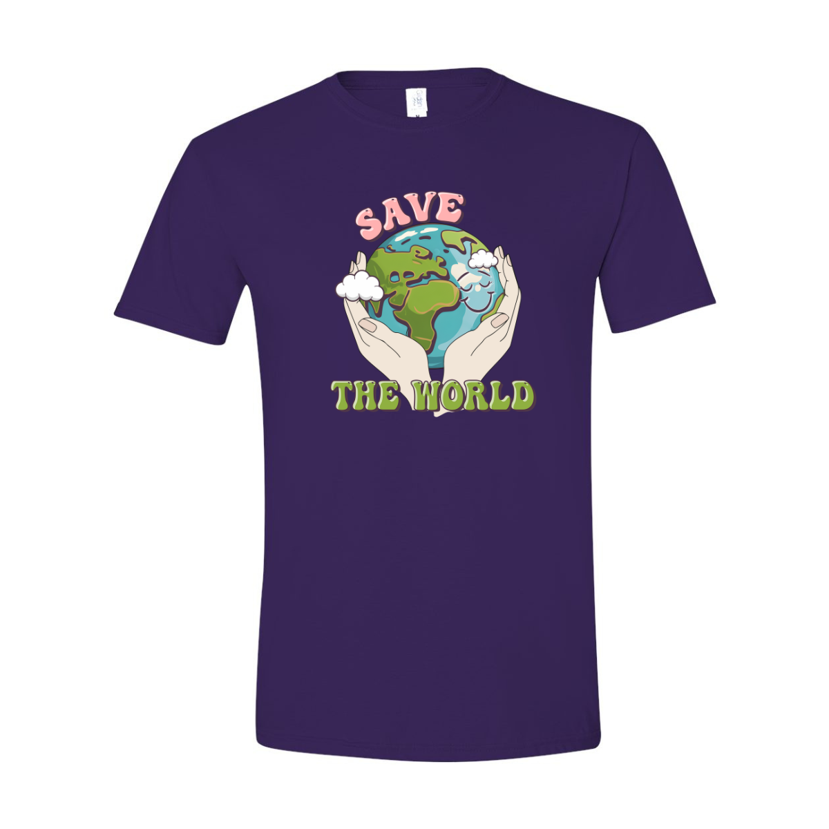 ADULT Unisex T-Shirt EDAA018 SAVE THE WORLD