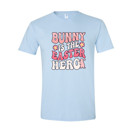 ADULT Unisex T-Shirt EASA003 BUNNY IS THE EASTER HERO