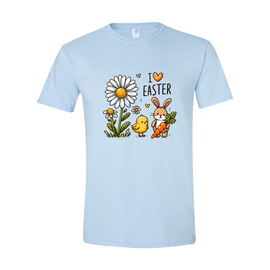 ADULT Unisex T-Shirt EASB030 I LOVE EASTER