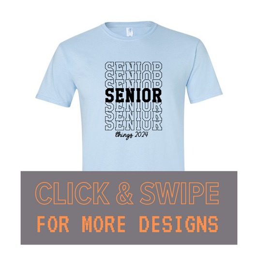 ADULT Unisex T-Shirt GRADUATION SENIOR 2024 Custom Design