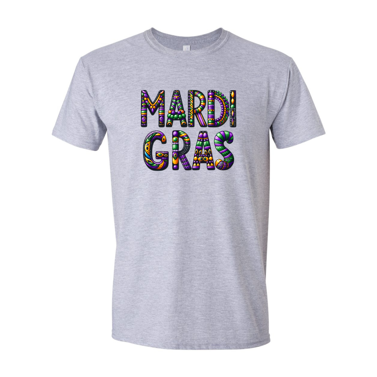 ADULT Unisex T-Shirt MGRA005 MARDI GRAS BEADS