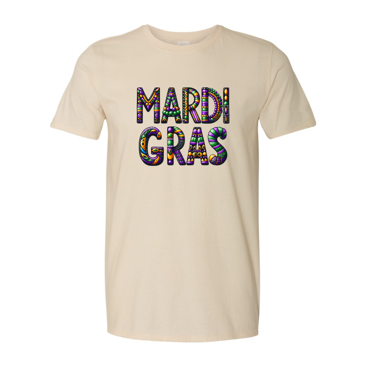 ADULT Unisex T-Shirt MGRA005 MARDI GRAS BEADS