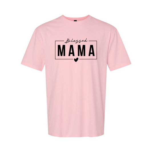 ADULT Unisex T-Shirt MOMA001 BLESSED MAMA BLACK