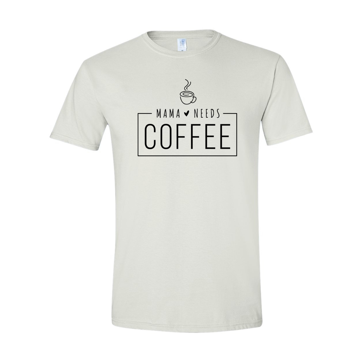 ADULT Unisex T-Shirt MOMA030 MAMA NEEDS COFFEE 1 BLACK