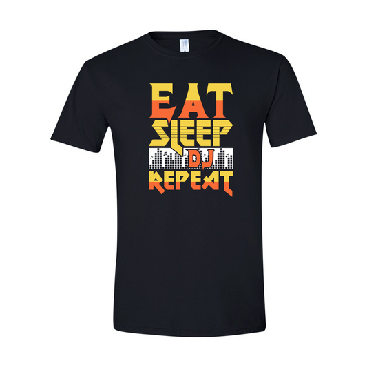 ADULT Unisex T-Shirt MUSA007 EAT SLEEP DJ REPEAT