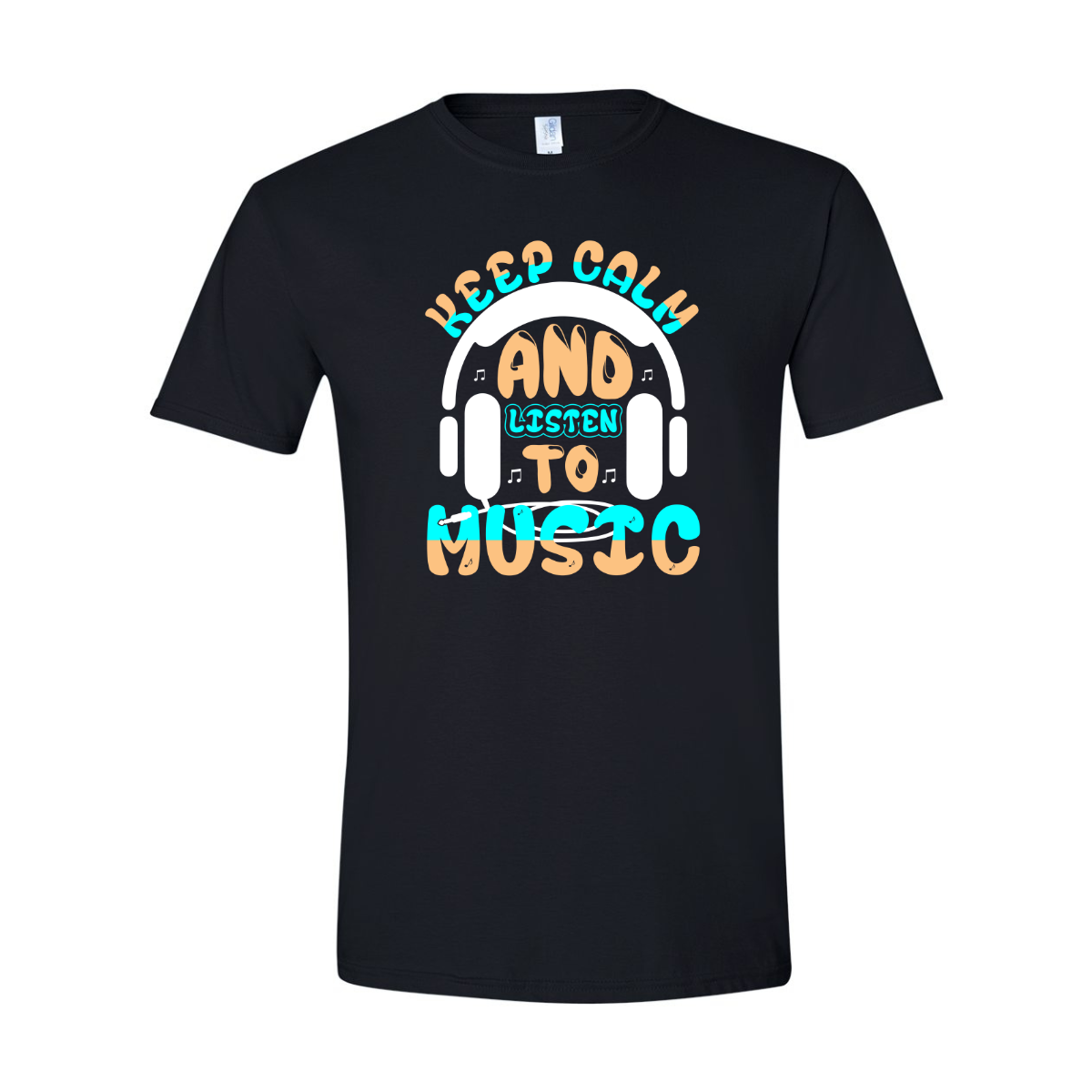 ADULT Unisex T-Shirt MUSA023 KEEP CALM AND LISTEN TO MUSIC