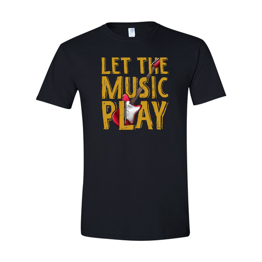 ADULT Unisex T-Shirt MUSA024 LET THE MUSIC PLAY