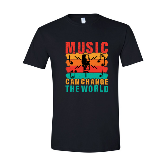 ADULT Unisex T-Shirt MUSA033 MUSIC CAN CHANGE THE WORLD 2