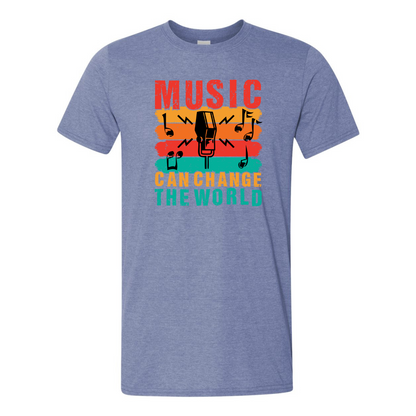 ADULT Unisex T-Shirt MUSA033 MUSIC CAN CHANGE THE WORLD 2