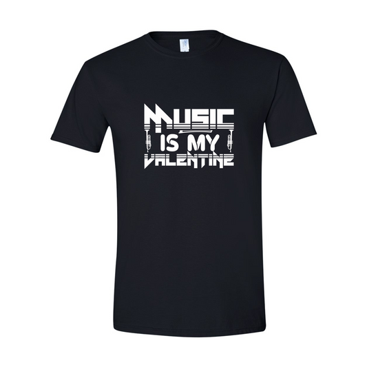 ADULT Unisex T-Shirt MUSA042 MUSIC IS MY VALENTINE