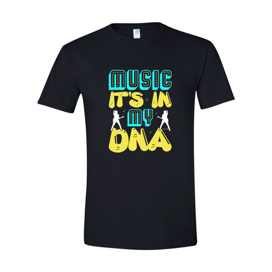 ADULT Unisex T-Shirt MUSA045 MUSIC IT'S IN MY DNA