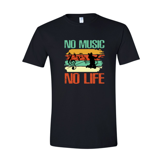 ADULT Unisex T-Shirt MUSA051 NO MUSIC NO LIFE