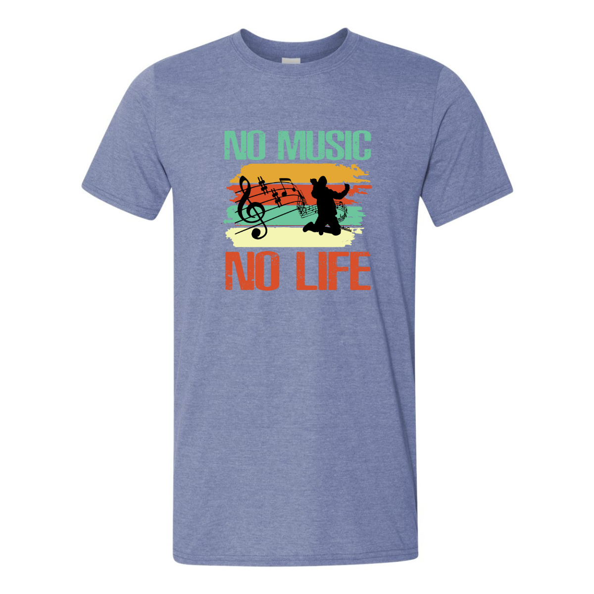 ADULT Unisex T-Shirt MUSA051 NO MUSIC NO LIFE