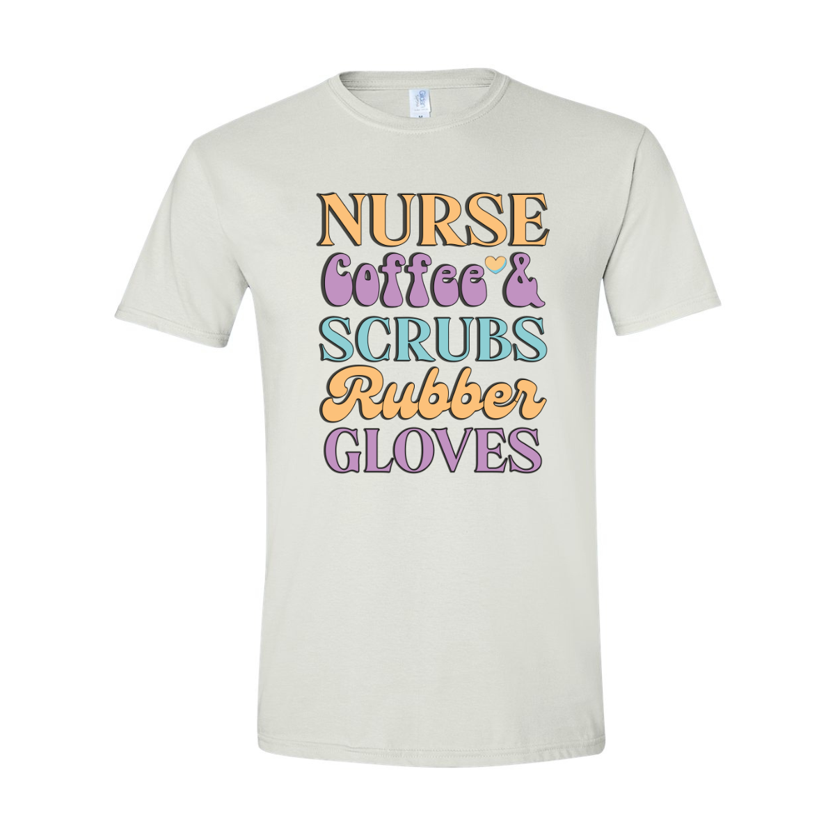 ADULT Unisex T-Shirt NURA006 NURSE COFFEE SCRUBS VERTICAL