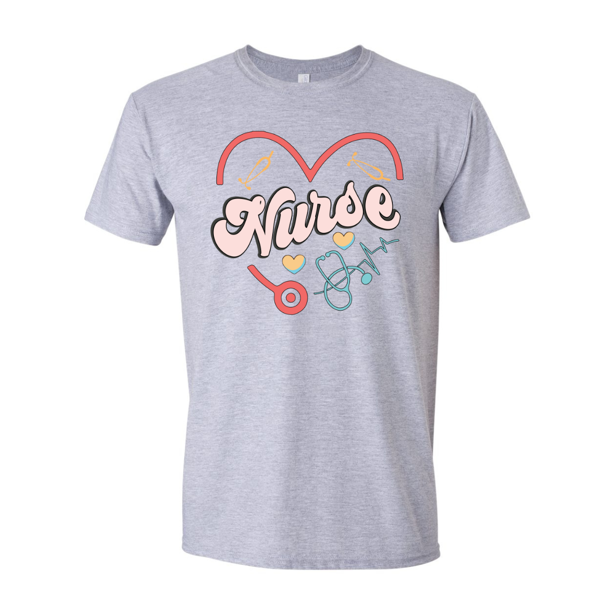 ADULT Unisex T-Shirt NURA008 NURSE HEART