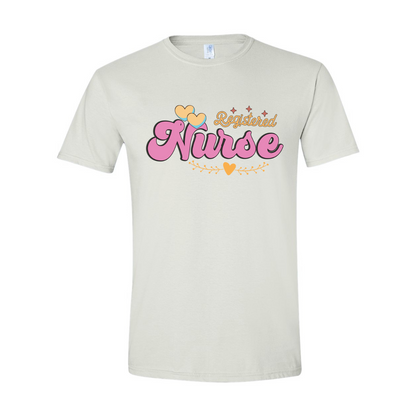 ADULT Unisex T-Shirt NURA017 REGISTERED NURSE HEARTS