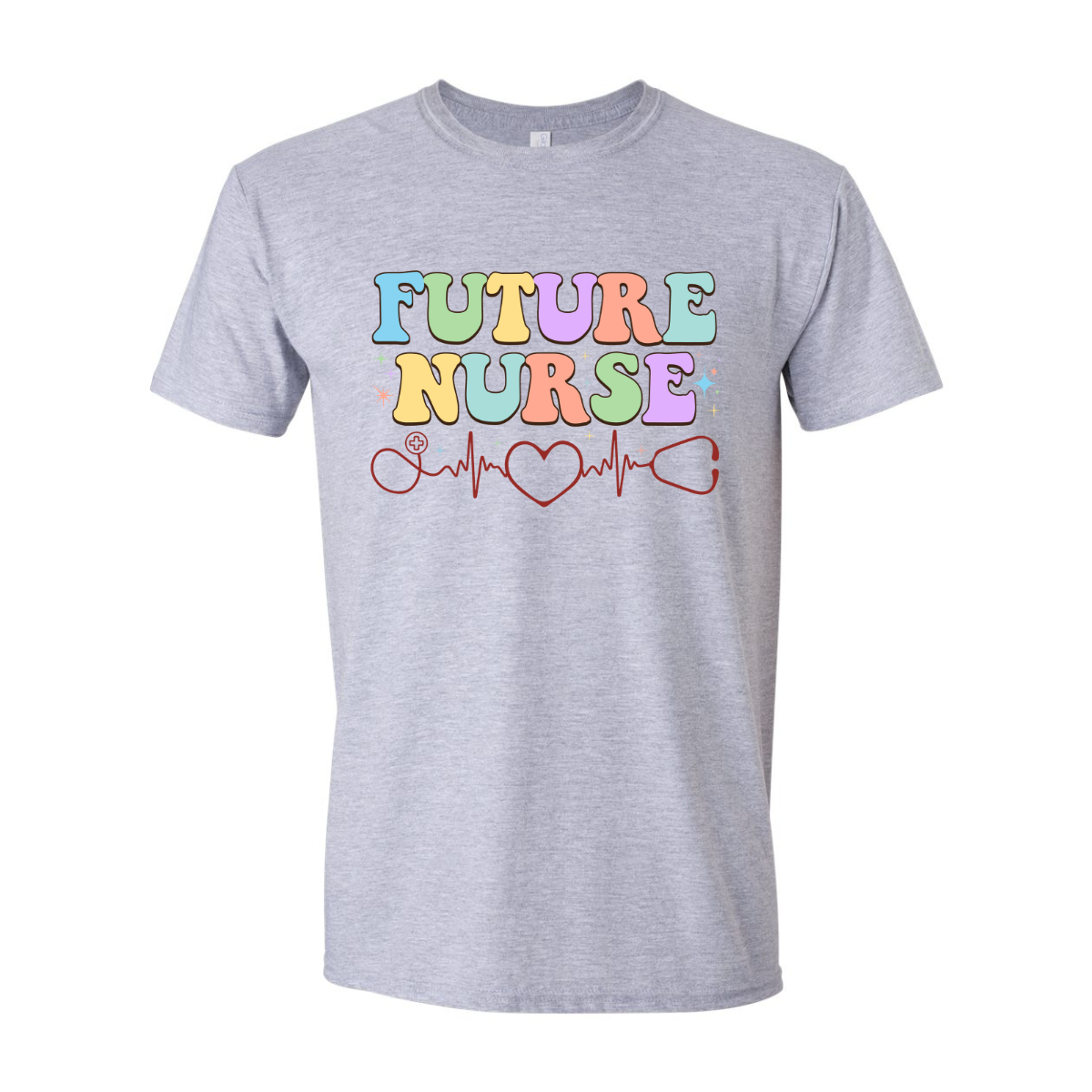 ADULT Unisex T-Shirt NURB003 FUTURE NURSE HEARTBEAT