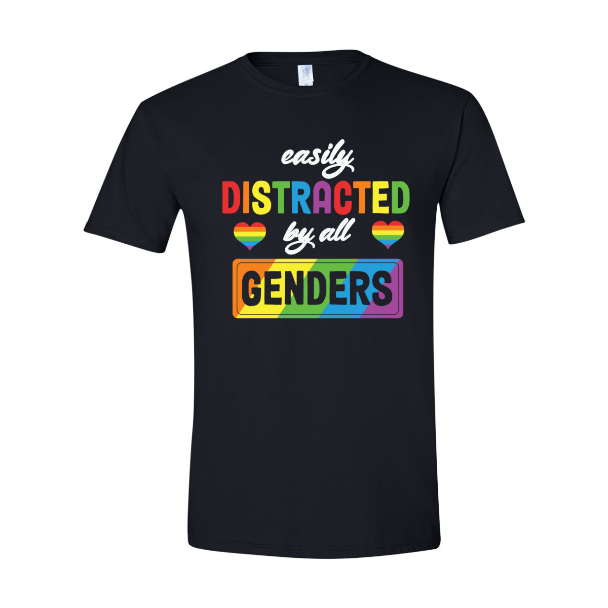 ADULT Unisex T-Shirt PMAA008 EASILY DISTRACTED BY ALL GENDERS