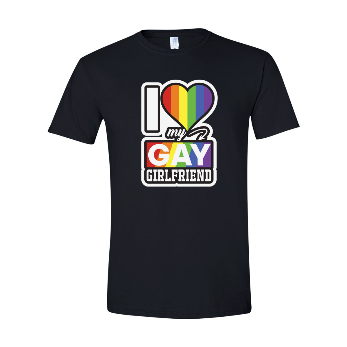 ADULT Unisex T-Shirt PMAA014 I LOVE MY GAY GIRLFRIEND