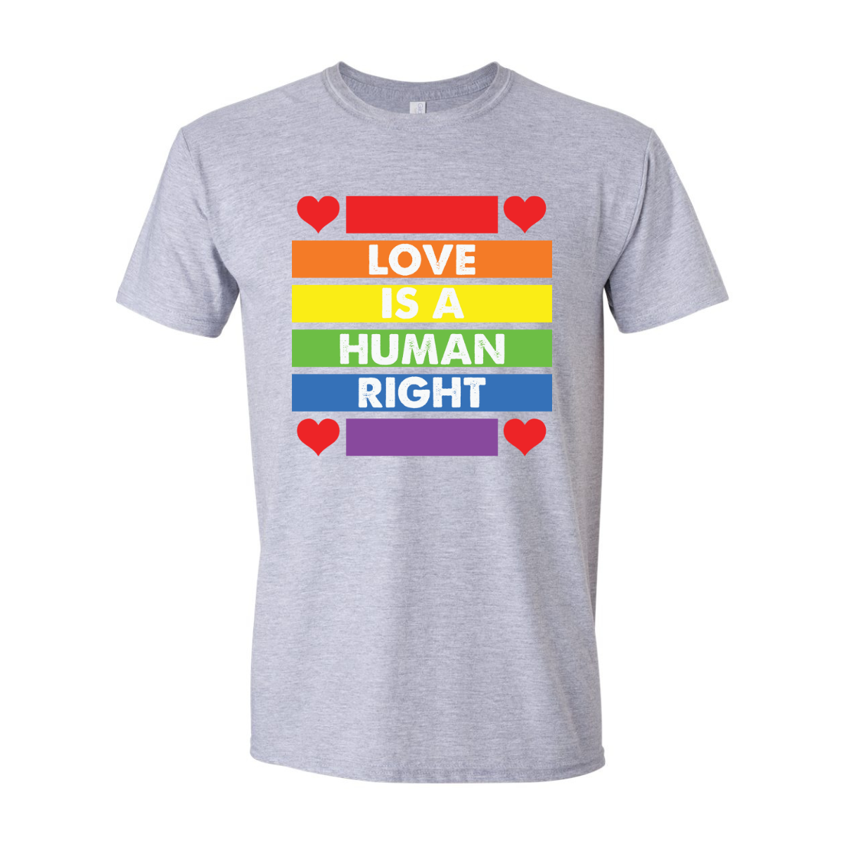 ADULT Unisex T-Shirt PMAA019 LOVE IS A HUMAN RIGHT