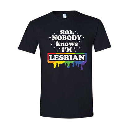 ADULT Unisex T-Shirt PMAA027 SHHH NOBODY KNOWS