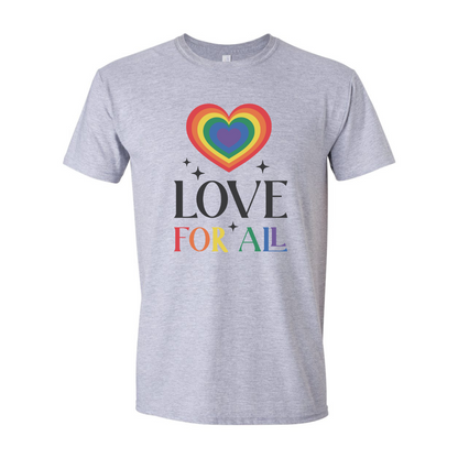 ADULT Unisex T-Shirt PMAB009 LOVE FOR ALL