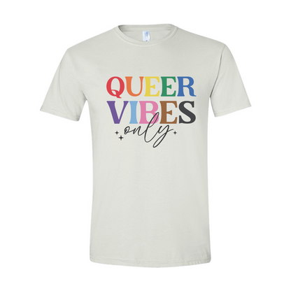 ADULT Unisex T-Shirt PMAB017 QUEER VIBES ONLY