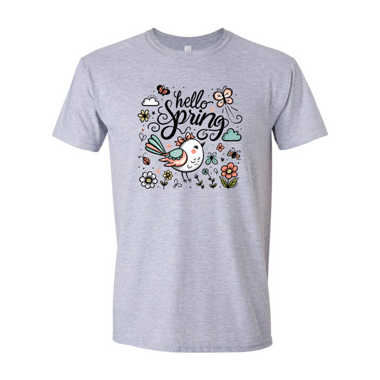 ADULT Unisex T-Shirt SPRA007 HELLO SPRING 6