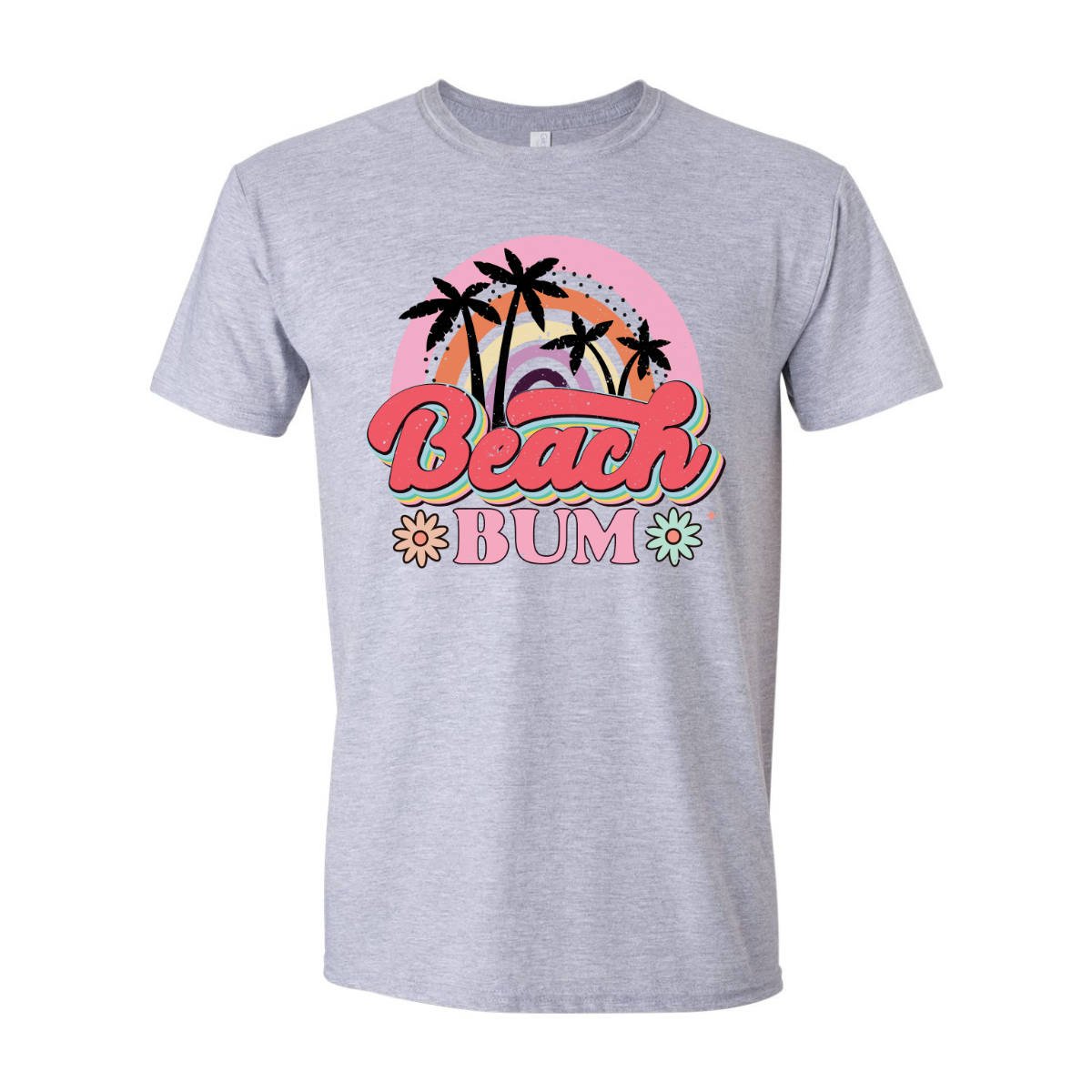 ADULT Unisex T-Shirt SUMA007 BEACH BUM RAINBOW