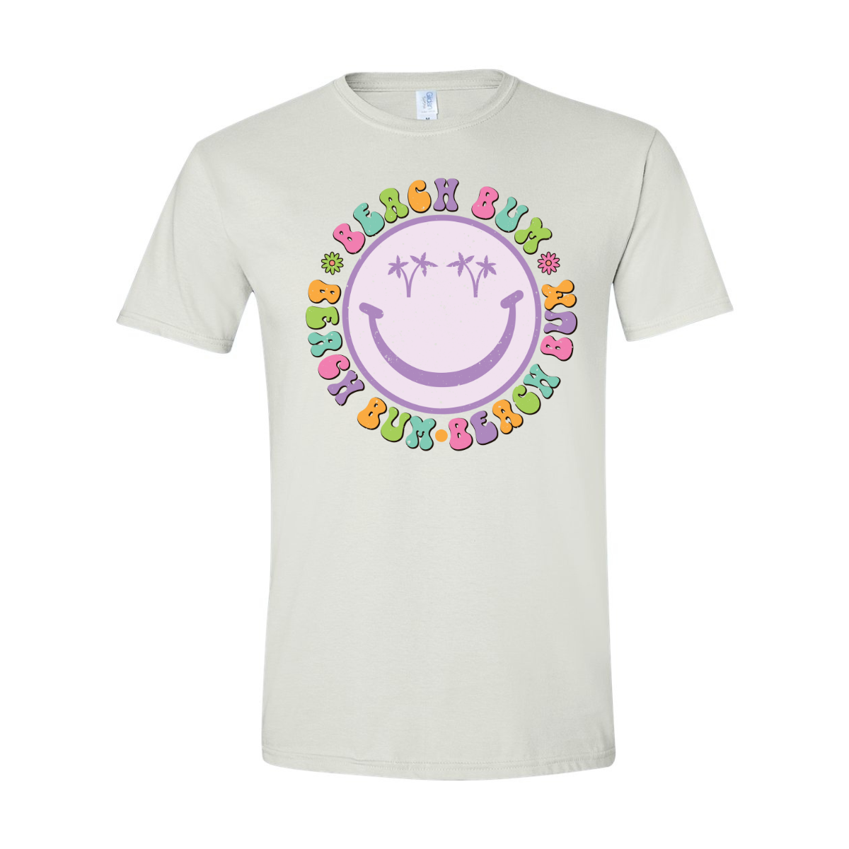 ADULT Unisex T-Shirt SUMA008 BEACH BUM SMILEY