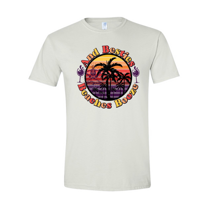 ADULT Unisex T-Shirt SUMA009 BEACHES BOOZE AND BESTIES